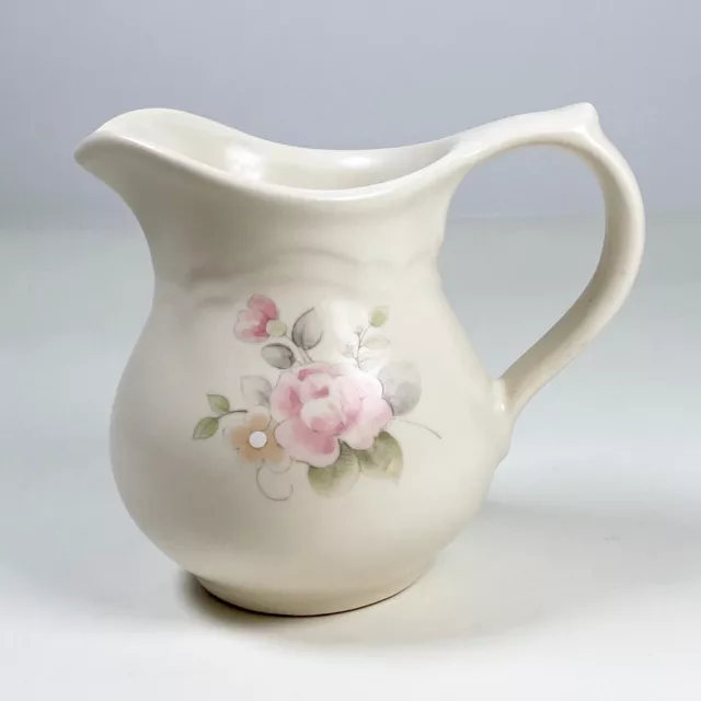 Vintage Pfaltzgraff Creamer Stoneware Pitcher Cream with Floral Design 5.25"