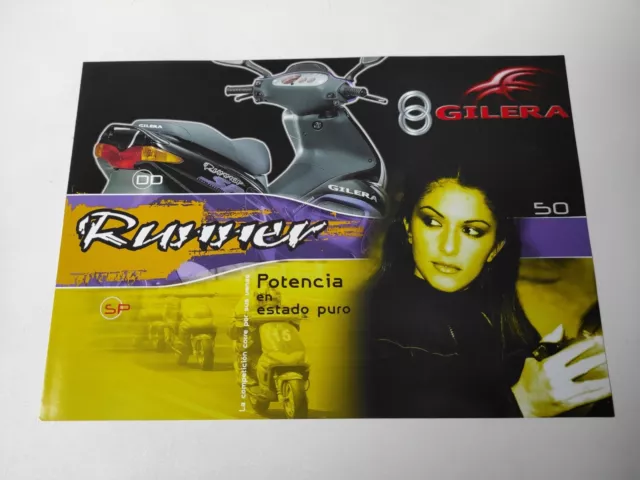 Gilera 50 Runner de 2002 Espana Prospectus Catalogue Brochure Moto