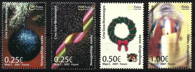 Montenegro - Weihnachten und Neujahr Satz postfrisch 2007 Mi. 153-156