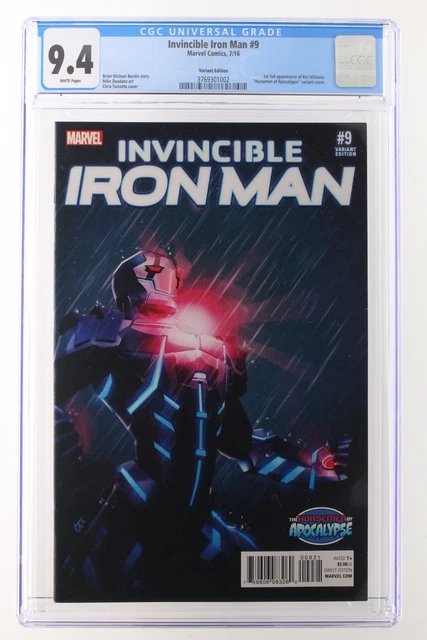 Invincible Iron Man #9 - Marvel 2016 CGC 9.4 1st App Riri Williams Variant