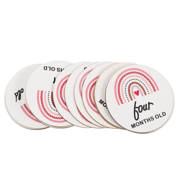 14 Pcs Cartes Commémoratives D'étape Cartes D'étape De Bébé Décor Bois Ornements