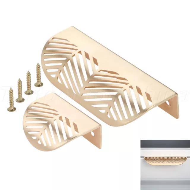 1x Fashion Leaf Shape Pull Handles Cabinet Drawer Cupboard Door Knobs Hardware