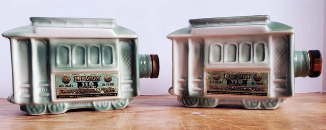 2 Jim Beam 1968 San Francisco Powell Mason St. Cable Car Decanters