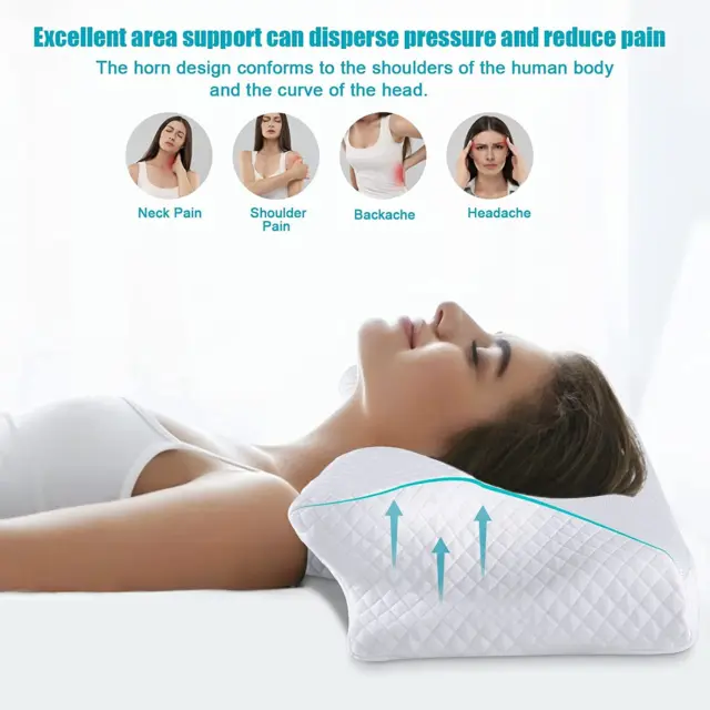 HOMCA Cervical Pillow Memory Foam Pillows - Contour Memory Foam Pillow for Neck 3