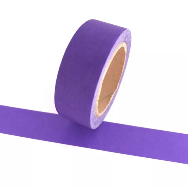 Purple Washi Tape 15mm x 10m Solid Colour