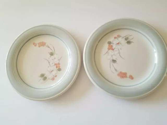 2  Riverside Bread & Butter Plate By Daniele Impressions Stoneware Japan Floral