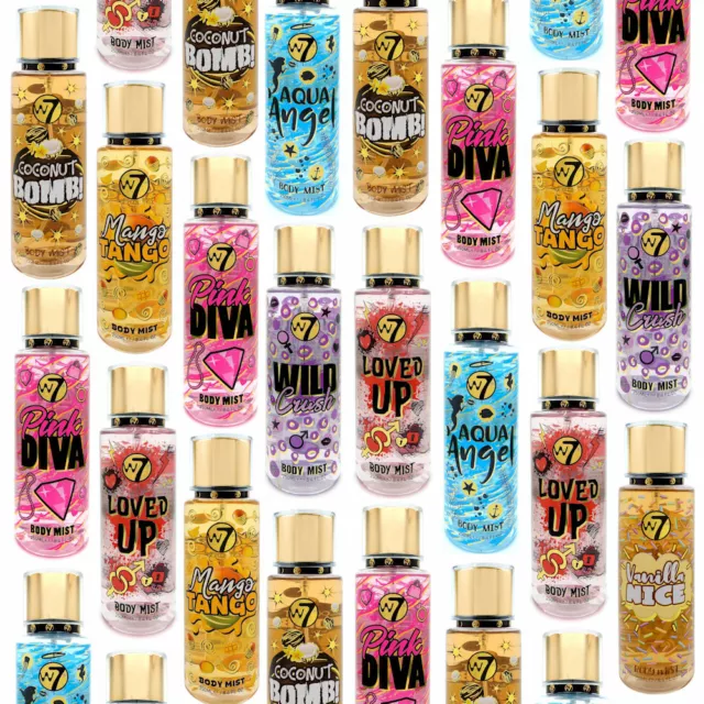 W7 Body Mist - Fragrance Fresh Spray Fruity Gift Large Bottle 250ml Room Clothes