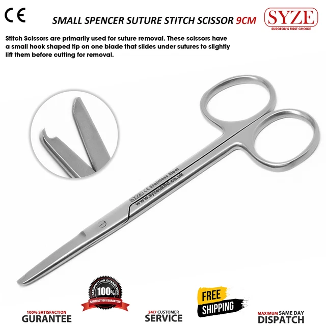 SMALL SPENCER SUTURE Stitch Scissors 9CM Light Pattern Scissors