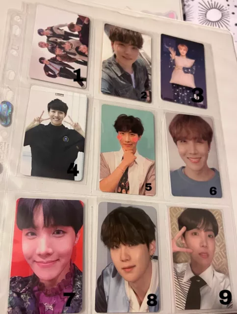 Official Bts Suga Jhope Photocards