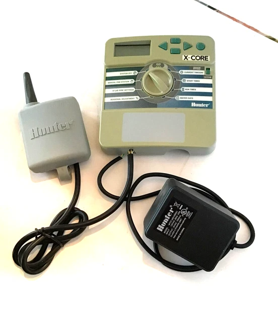 HUNTER XCORE XC800I Sprinkler Controller & WRCLIKR Weather Receiver