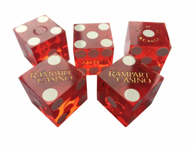 Translucent Red " Rampart Casino " Las Vegas Casino Dice Craps Pokerchipshop