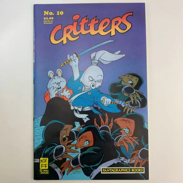 Critters #10 Fantagraphics Books Copper Age 1987 VF Usagi Yojimbo by Stan Sakai
