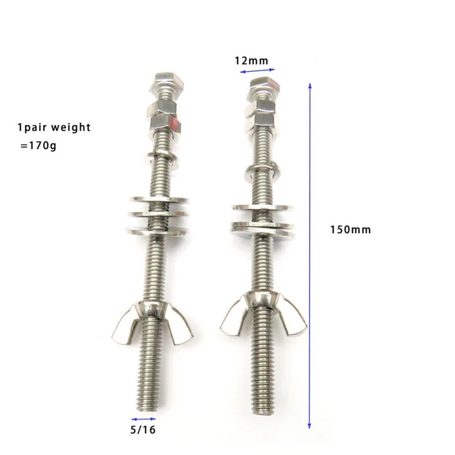 Par de tornillos de neumáticos de doble botella extendidos duraderos e sumergibles 5/16 Gewi