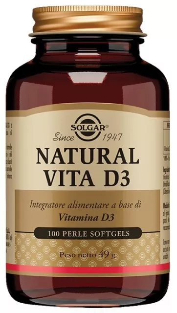 Natural Vita D3 Integratore Alimentare Solgar A Base Di Vitamina D3