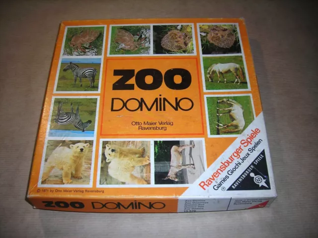 Zoo Domino Gioco Di Societa' Da Tavolo 1971 Ravensburger Vintage