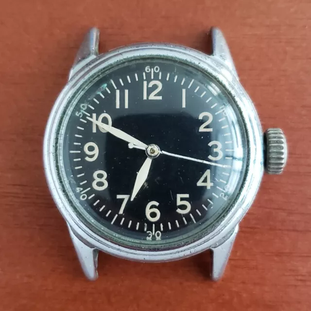 1945 Elgin Type A-11 Vintage US Military Watch 15J Cal. 539, For Parts/Repair