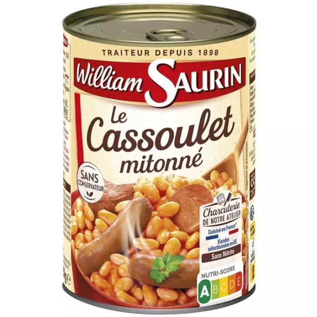 lot 3 WILLIAM SAURIN Cassoulet mitonné 400 gr