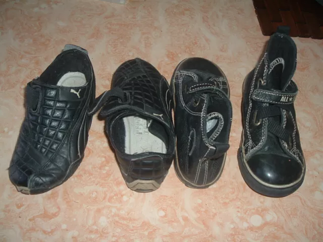 lot 2 paires chaussures  garçon p 27 1 paire de puma et 1 de converse occasion