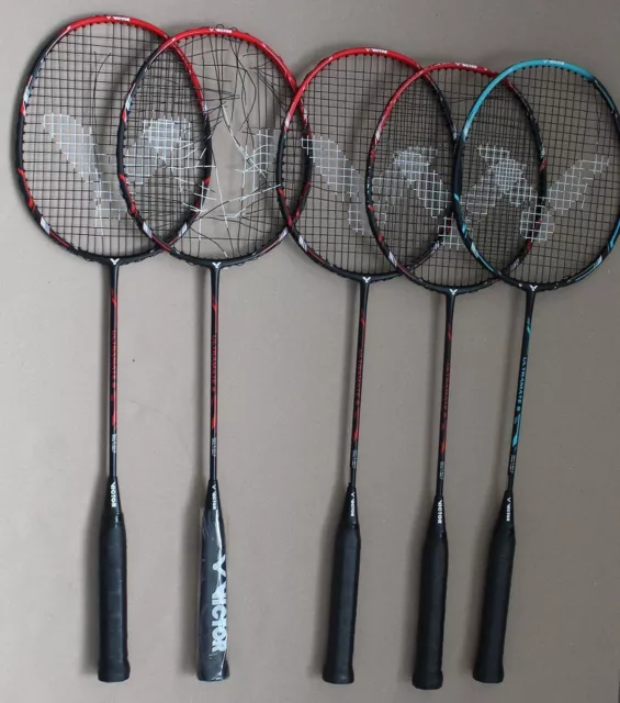 Set aus Victor Badmintonschlägern Ultramate 6 rot  und blau (264) | Badminton