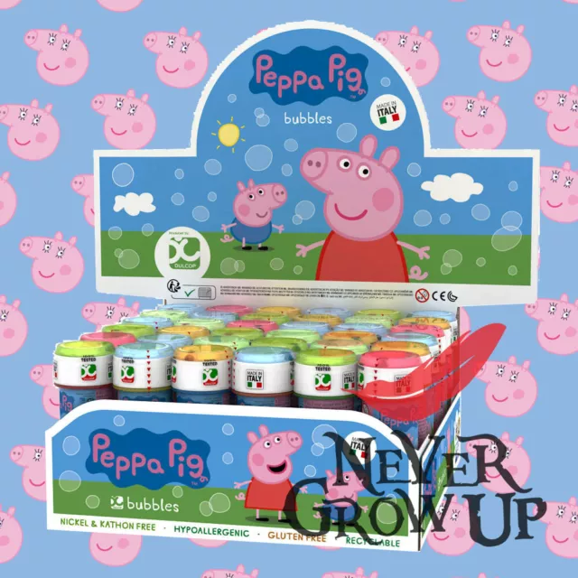 Peppa Pig Boys Girls Bubble Blowing Tubs Childrens Party Bag Filler Toys