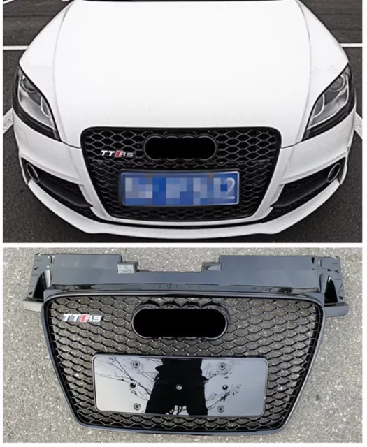 TTRS Stil Kühlergrill Wabengrill Front Grill Full Schwarz Für Audi TT 8J 2008-14