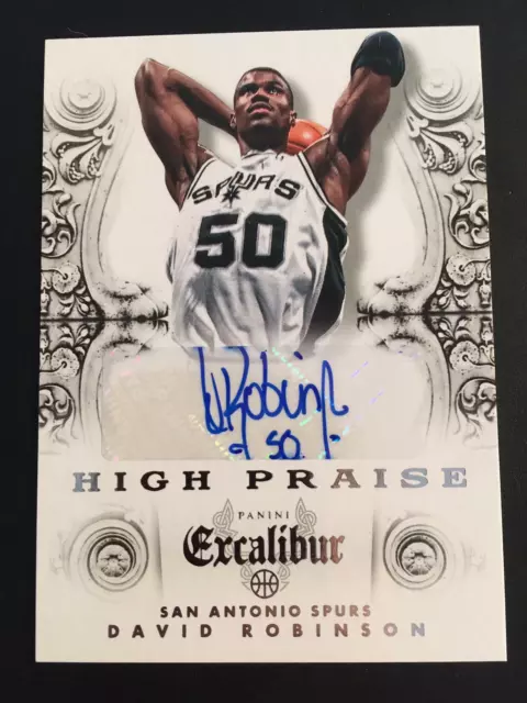 2014-15 Panini Excalibur Firme Alto Elogio Autografo David Robinson