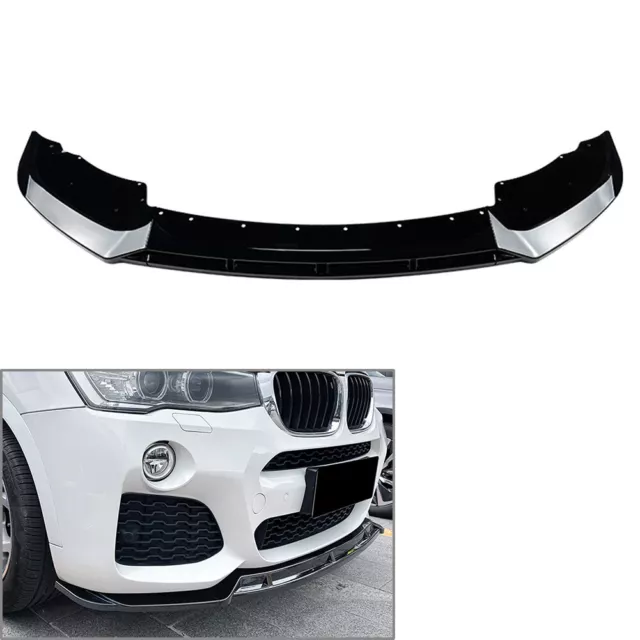 Front Bumper Lip Spoiler Splitter Body Kit For BMW X3 F25 X4 F26 M Sport 2014-18