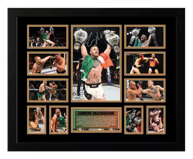 Conor Mcgregor Ufc Champion Poster Signed Limited Edition Framed Memorabilia 2