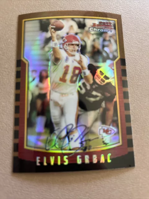 2000 Bowman Chrome - #129 Elvis Grbac Refractor Silver Signature