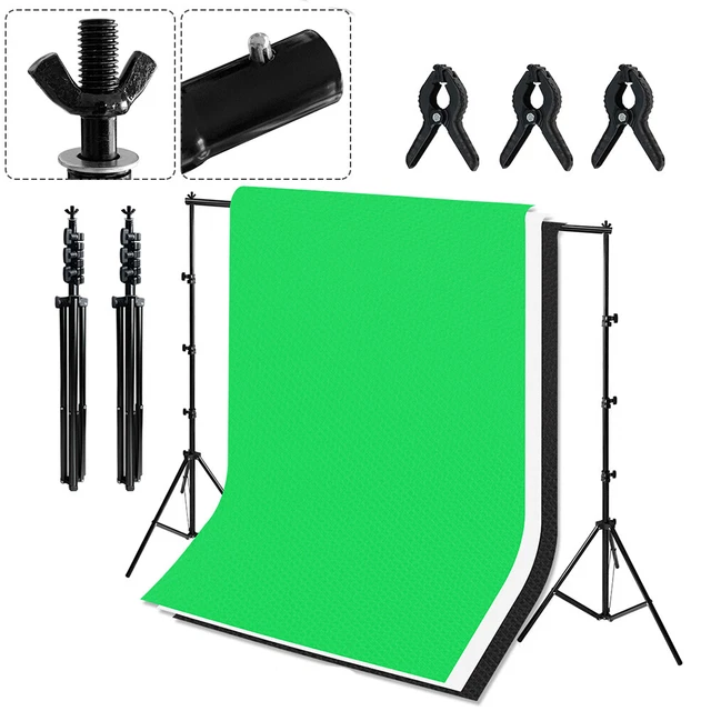 2.6x3m Fotostudio Hintergrundsystem Teleskop Hintergrund Stativ Set Mit Tasche