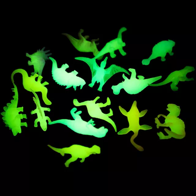 16pcs/set Luminous Jurassic Noctilucent Dinosaur Toys Glow In The Dark Dinos-wf