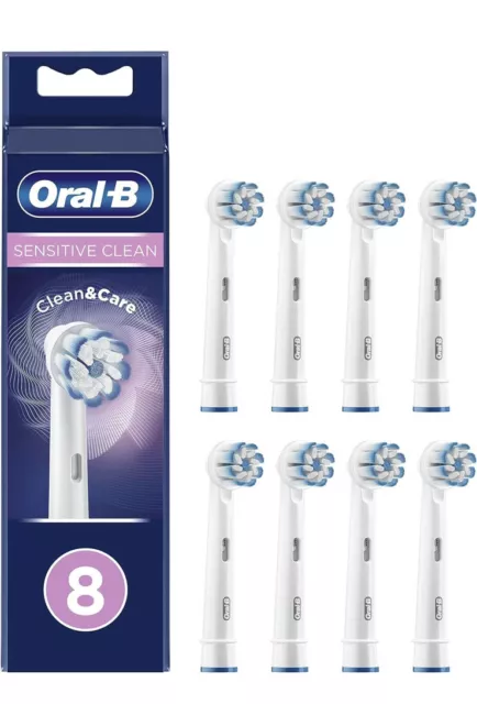 Oral-B Sensitive Clean Aufsteckbürsten für elektrische Zahnbürste, 8 Stück