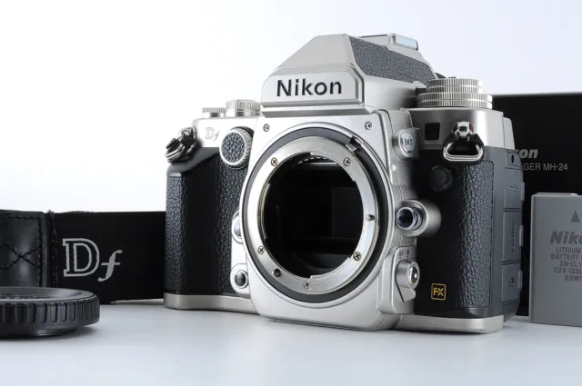 [Near MINT] Nikon Df 16.2MP Digital SLR Camera Body (Silver) From JAPAN