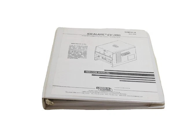 Lincoln Svm191-A Service Manual. Idealarc Cv-305, Code 11177-11179, April 2009