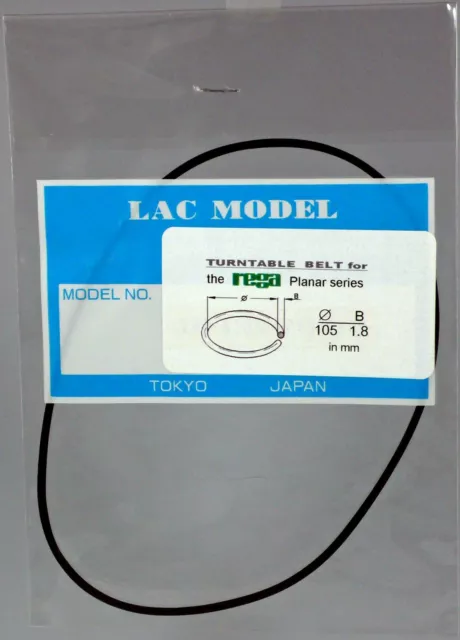 Turntable Round Belt for REGA Planar series: Diameter 105 mm Thickness 1.8 mm