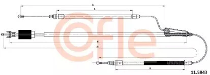 Handbremsseil Bremsseil Hinten Cofle 115843 G Neu Oe Qualität 2