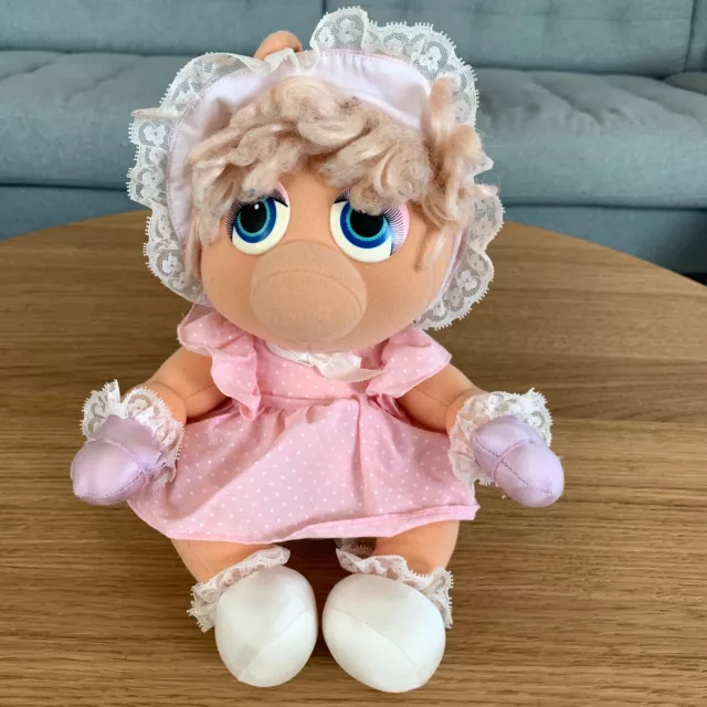 Vtg 1985 Hasbro Softies Muppet Babies Miss Piggy Plush Figure Doll 80’s