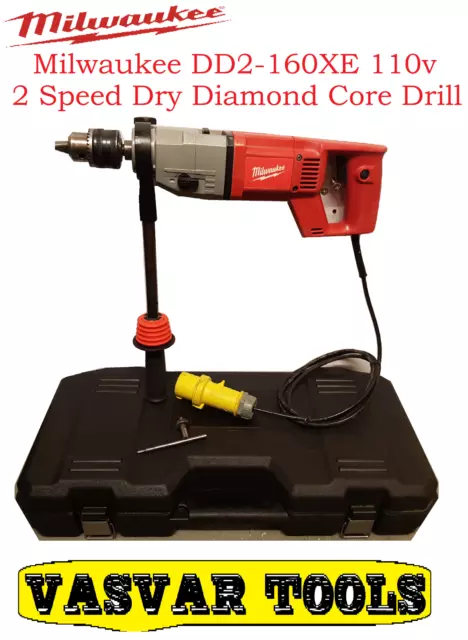 Milwaukee diamond core drill DD2-160 XE 110v 2 Speed