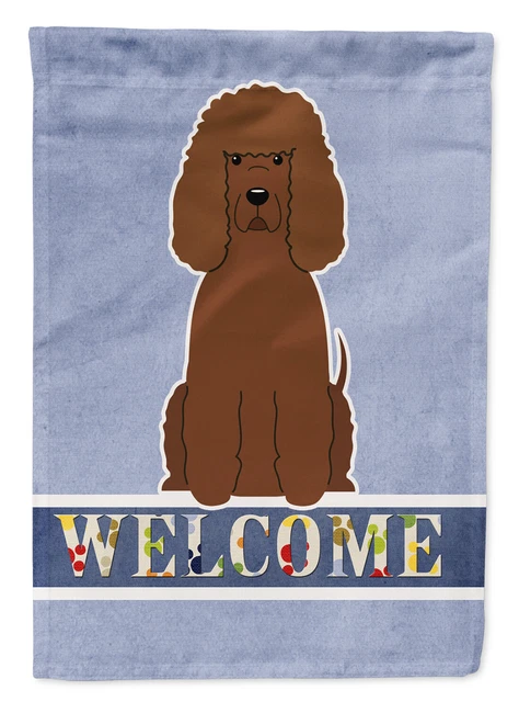 Irish Water Spaniel Welcome Flag Garden Size BB5644GF