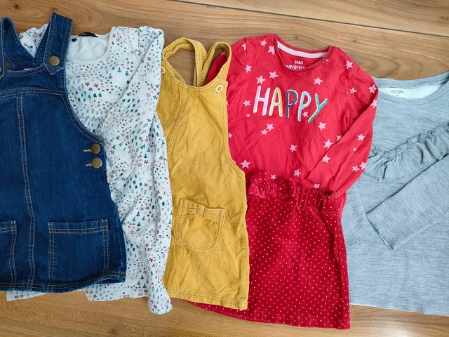 {C808} girls 3-4 years autumn winter bundle dress t-shirt skirt NEXT M&S Outfit