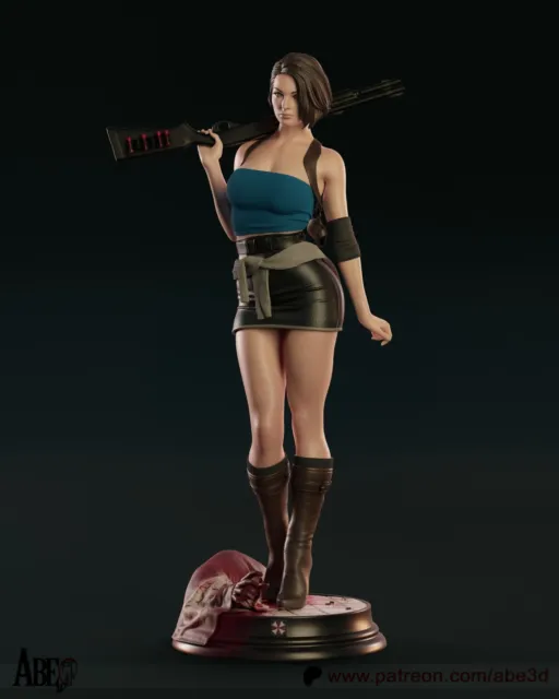 JILL VALENTINE 3D Printed HandPainted Collectible Figurine Resident Evil Fan Art