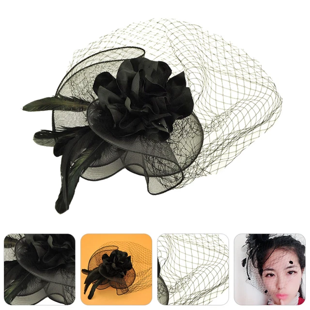 Tessuto Griglia Accessori Capelli Party-Fascinator-Clip Cappelli Donna Accessori