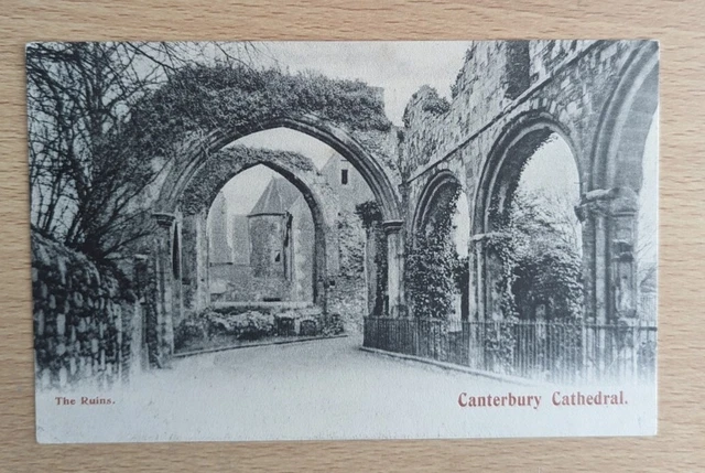 Ruins Of Canterbury Cathedral Vintage Postcard Kent (E Crow & Son)