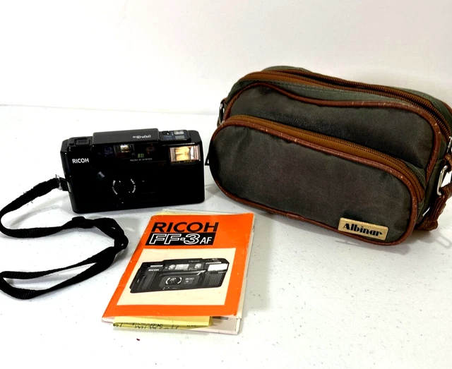 Ricoh FF-3D AF Super Point & Shoot 35mm Film Camera & Case and Manuel