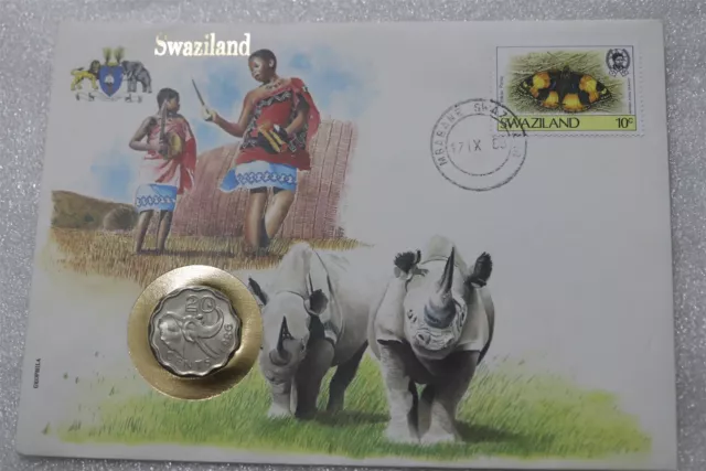 Swaziland Coin Cover Set B41 #37