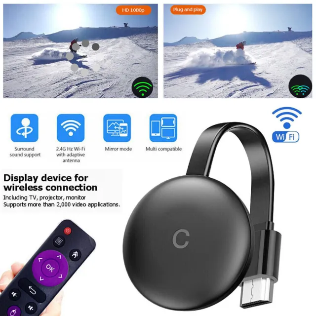 New HDMI Wireless Display TV Dongle Dual Band Display Receiver For Chromecast +f 3