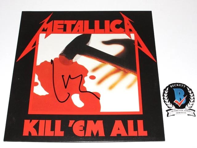 Lars Ulrich Signed Metallica 'Kill 'Em All' Album Vinyl Record Beckett Coa Drum Lars Ulrich Signed Metallica 'Kill 'Em All' Album Vinyl Record Beckett Coa Drum