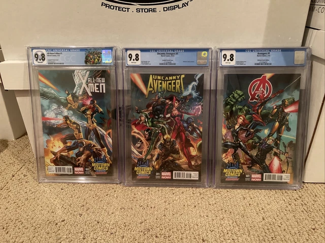 J. Scott Campbell Cgc 9.8 -3 Book Set - All New  X-Men/Uncanny Avengers/Avengers