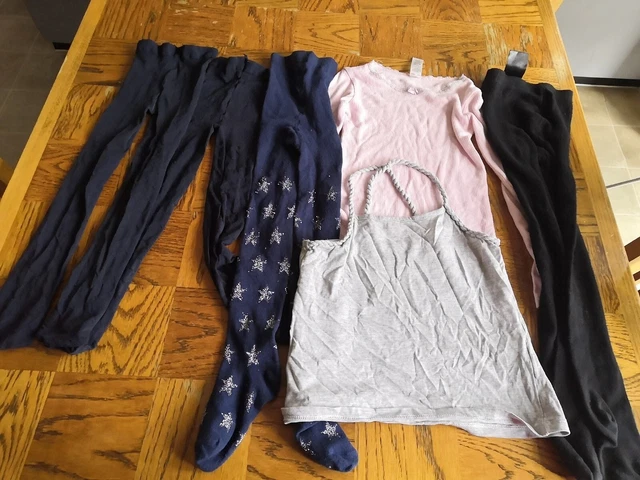 Girls Aged 5-6 Years Bundle Clothes 4x Tights and 1 x thermal 1x vest