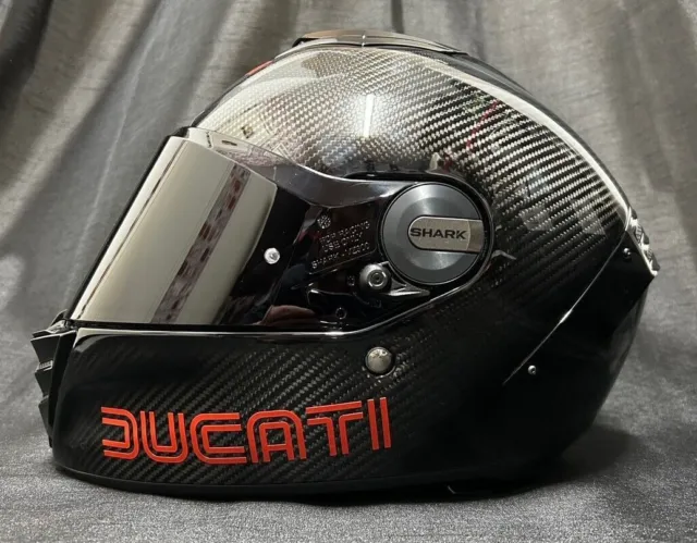 5% off SHARK SPARTAN RS Gloss Carbon with DUCATI STICKERS Motorbike Helmet